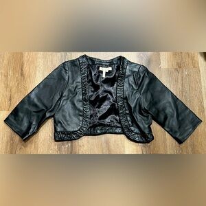 Bcbgeneration 100% leather cropped jacket